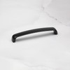 Matt Black Kitchen Cupboard D Bar Handle 160mm Fixing Curved