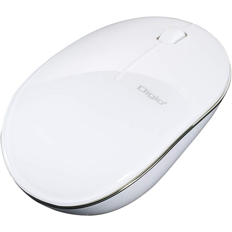 Digio2 MUS-BKT154NW Bluetooth Mouse Thin 3 Button Blue LED White