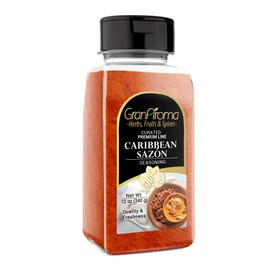 GranAroma Caribbean Sazón, 12 oz, Chicken & Rice, Flavorful Seasoning Blend, Caribbean Cuisine