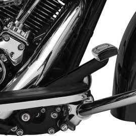 21ST Gloss Black Lower Brake Pedal For 2014-UP Harley Touring Street Glide Road King