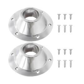 Bittwee 2PCS RV Table Base Mount, Aluminum Camper Pedestal Table Base Flange Leg Mount Flush, Table Floor Mounting Base Plate with 6 Mounting Holes Including Mounting Screws, Universal Fit