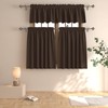 Tier Curtains Blackout Coffee Brown 24 inch Room Darkening Kitchen