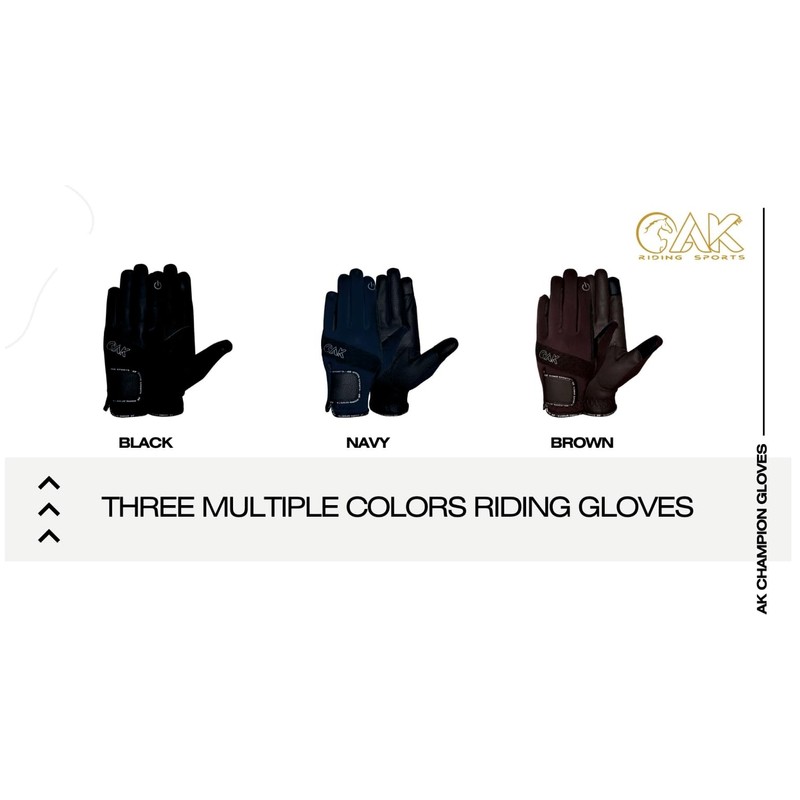 AK Embossed Champion Grip Horse Riding Gloves along the Touch
