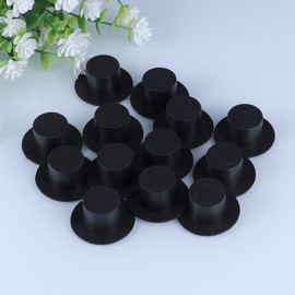 TOYANDONA 50pcs Top Hats Black Handcraft Mini Top Hat for Snowman Christmas Party Decorative Crafts DIY Supplies, Size L