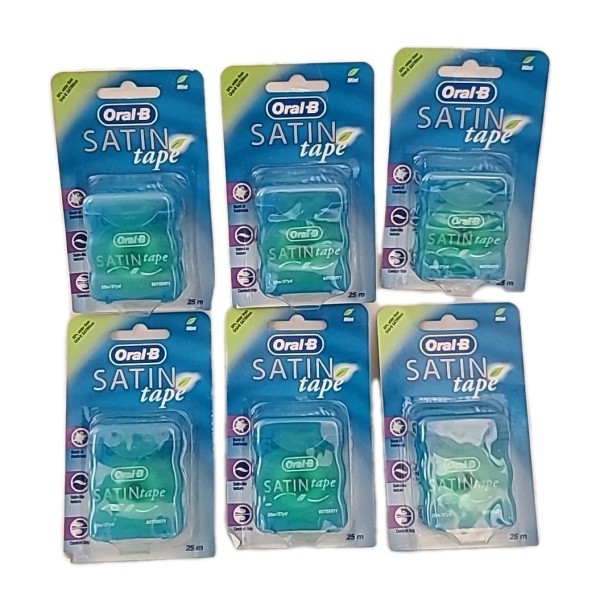 Oral-B LOT OF 6 • Oral-B Complete SATIN Tape Dental