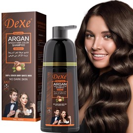 Instant Black Hair Shampoo 420 ml - Semi-Permanent Black Hair Colour Shampoo for Natural Hair, Lasts 30 Days, Fast Acting Formula for Men & Women (Dark Brown, 420 ml)
