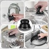 Onewly Cast Iron Scrubber (1Pack Black Coarse Mesh + 1Pack
