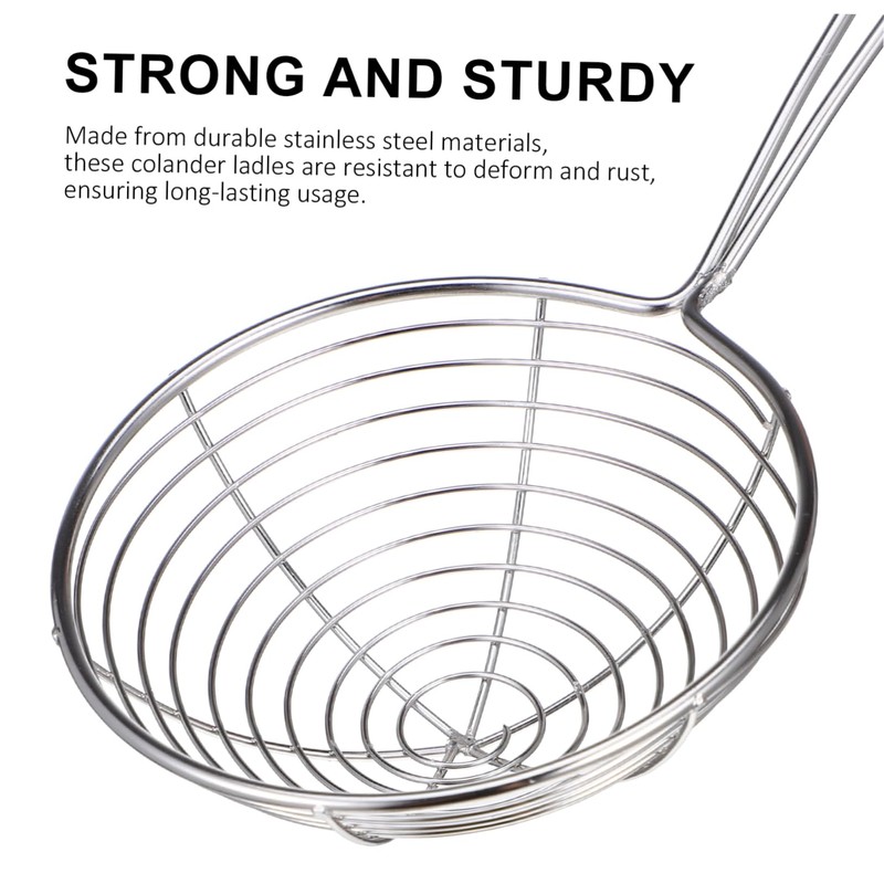MAGICLULU Stainless Steel Colander Set Strainer Ladles Noodle Strainer Frying