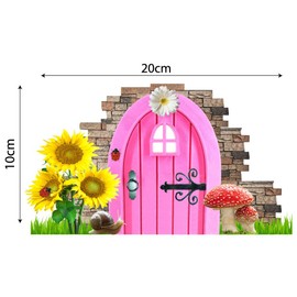 60 Second Makeover Limited Full Colour Fairy Pixie Door Cute Skirting Board Sticker Graphic Decal