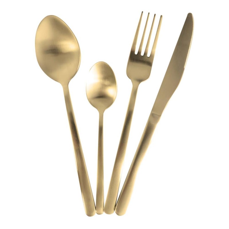 Chefmaker Set 16 cubiertos p/4 personas ENOLA G, mango redondo,
