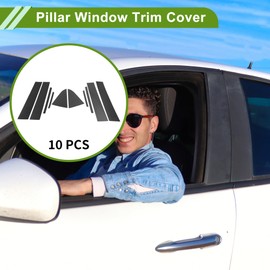 HOPESPANNER Door Pillar Window Trim for Chevy Cruze 2011-2015 Carbon Fiber Pattern Black Front Rear Left Right Anti Scratch Sticker Pillar Posts Cover 10 Pcs