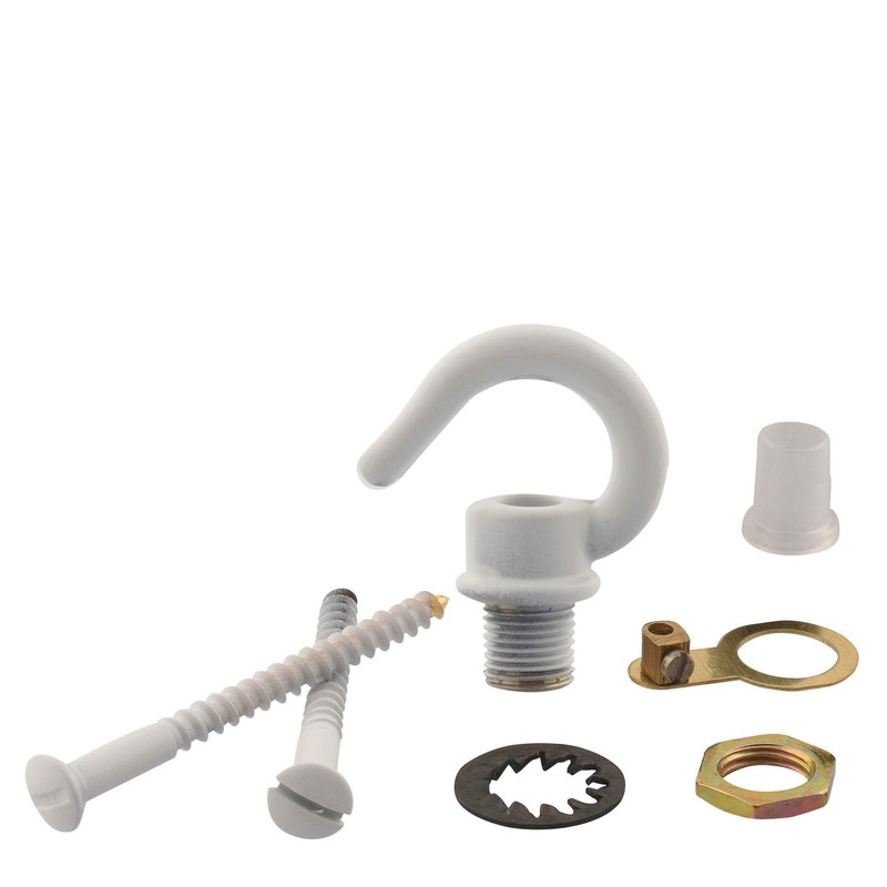 ElekTek 108mm Diameter Ceiling Rose with Hook Metallic Finishes Powder