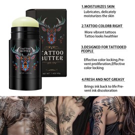 Tattoo Balm Stick, Tattoos Butter for Brightening & Moisturizing,40g Healing Cream Aftercare for New & Old Tattoo Care & Color Enhancement