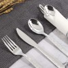 WELLIFE 50 Guests Plastic Silver Hammered Silverware, Pre Rolled Napkins