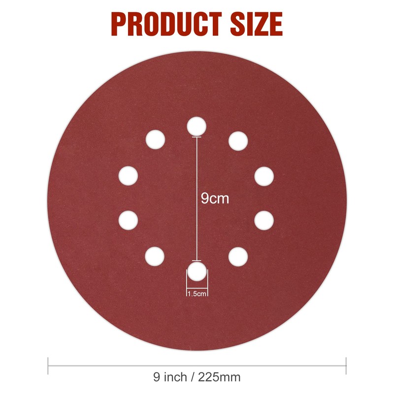 KONGMING 225mm x 225mm x 112.5mm Sanding Discs (25 Pcs)