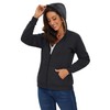 MAGCOMSEN Womens Zip Up Hoodies Sherpa Lined Fleece Thermal Jacket