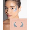 MERCY LONDON Glitter Highlights Sticker in Silver Holographic. Easy Application