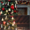 Belle Vous Set of 24 Christmas Tree Pendants Wooden Decoration