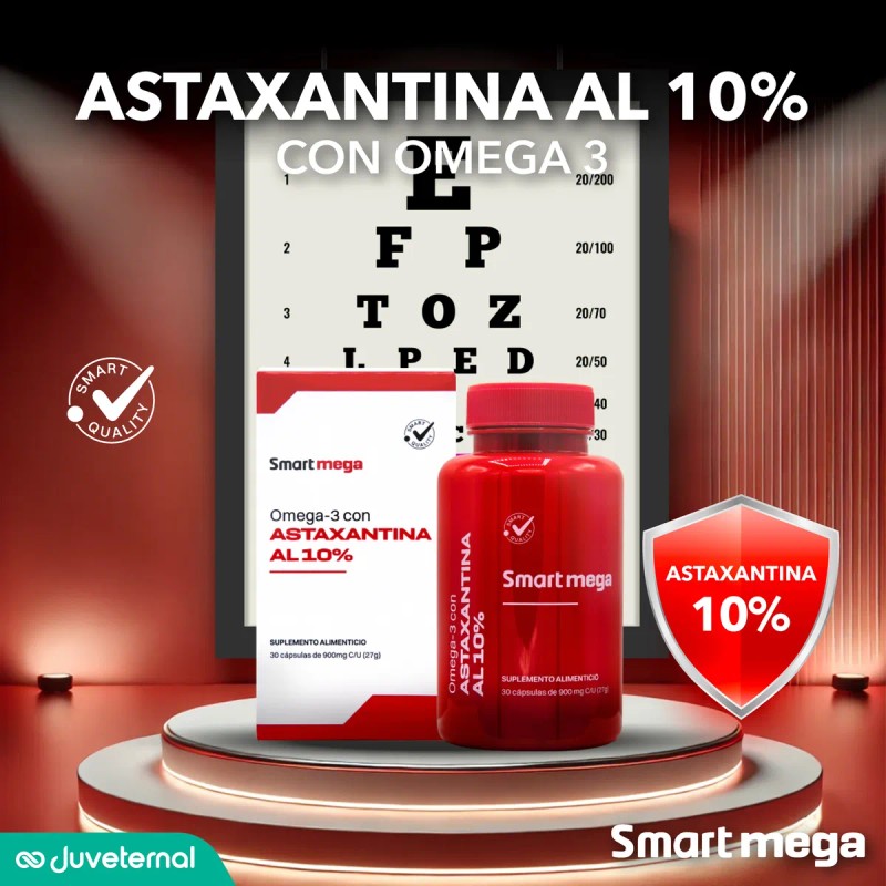 Smart Mega Omega 3 Con Astaxsantina Pura Al 10% 30
