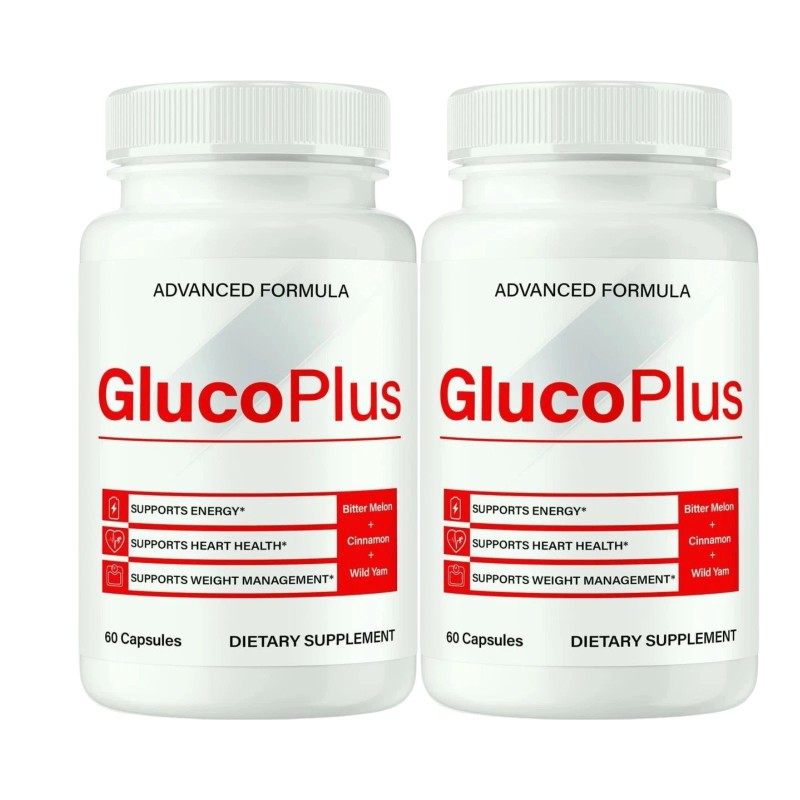 Glucoplus 2-Pack GlucoPlus Blood Optimizer, Gluco Plus Blood Support Pills