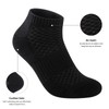 Monxiery Mens 100% Cotton Cushioned Ankel Socks, Athletic Performance Running