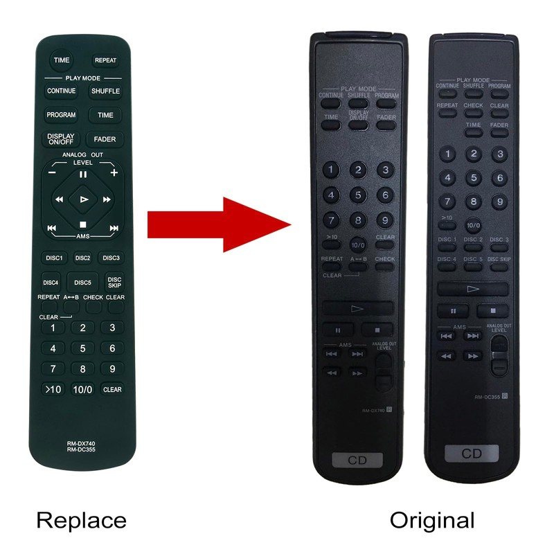 RM-DX740 RM-DC355 Replacement Remote fit for Sony CD Changer Player