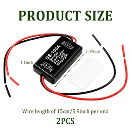 SSNNUU 2PCS 6V-30V GS-100A LED Brake Light Flasher with Pre-Wired,Universal Pulsing Strobe Flashing Module Controller for Most Motorcycles Cars Trucks SUVs Brake Light Tail Stop Light