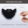 Yan Dream Black Fake Beard with Mustache Big Full Grey