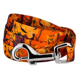 Country Brook Petz - Orange Sunset Camo Dog Leash - Military and Camo Collection Featuring Rugged Designs (4 Foot, 1/2 Inch Wide)
