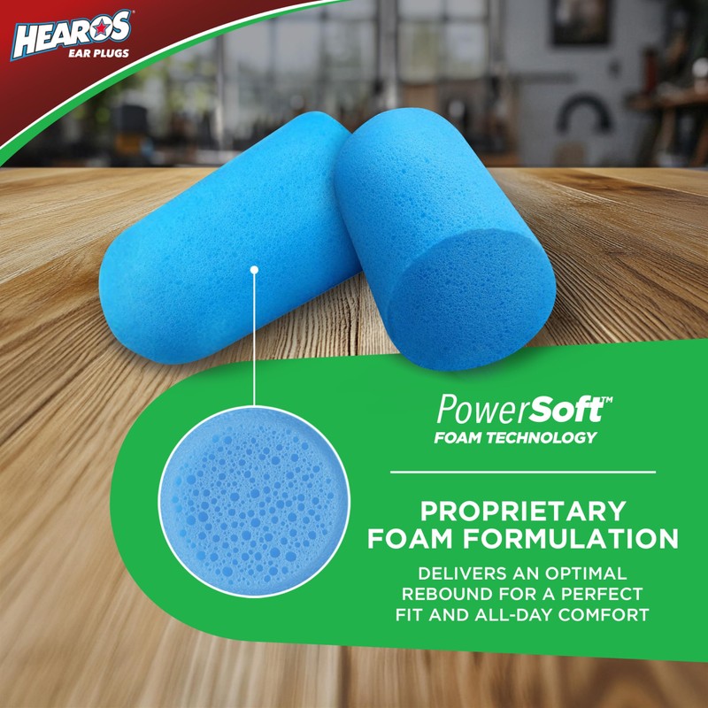 HEAROS Xtreme Protection Foam Ear Plugs, 33dB NRR 33, 200