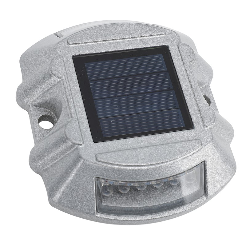 Solar Deck Lights Silver Aluminium Alloy High Brightness LED Solar