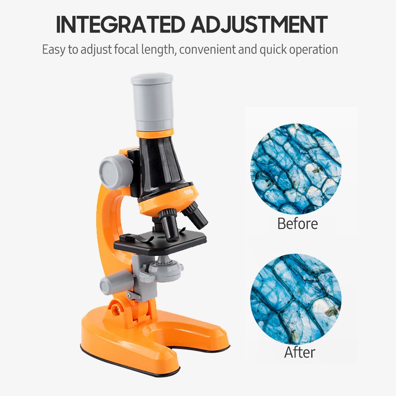 1200X Microscope Children Optical Microscope with LED Light Collection Bottles