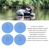 4PCS D Ring Patch PVC Round Shape Strong Stainless Steel