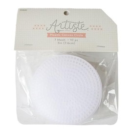 Sewology Plastic Canvas Shape 3 Inch - 10 Piece (Circle), White
