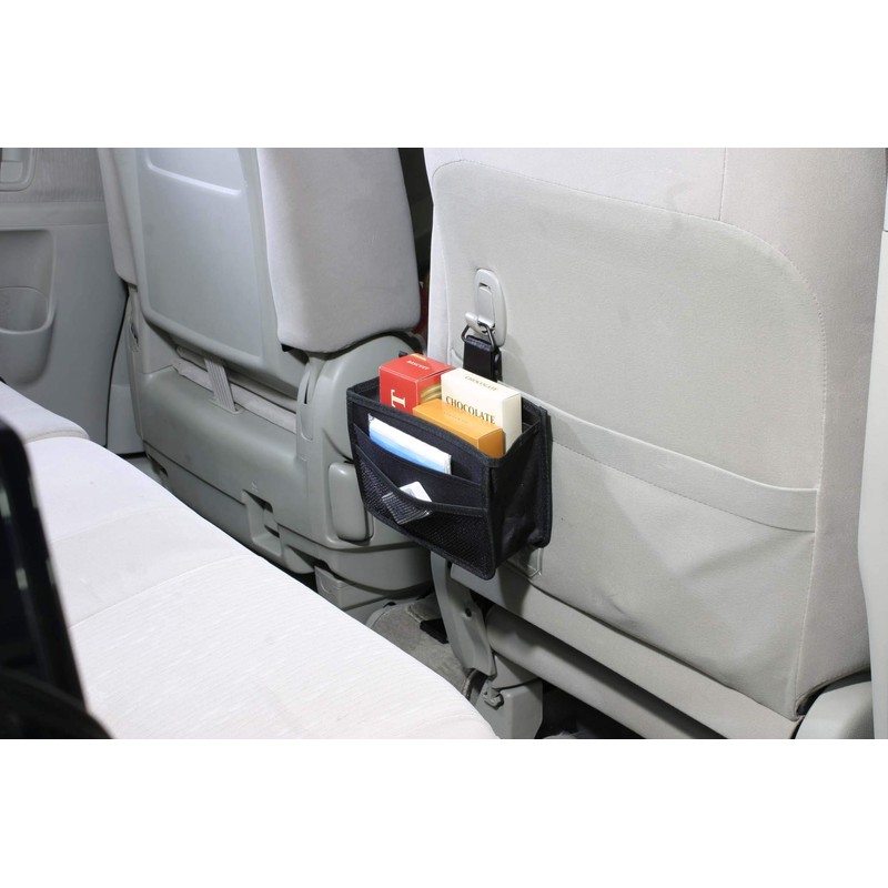 ナポレックス(Napolex) 純正感覚 車用ゴミ箱 シートの隙間やフロアシフト周りに設置可 シートフック/ ベルトストッパー/リング付属 150x200x80mm 500mlペットボトル3本収納可 カー用品 カーアクセサリー