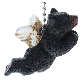 Top Brass Whimsical Angel Wing Bear Ceiling Fan Pull with Chain - Fun Cabin Lodge Kids Decor