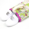 Shoe Bag, Small, Forest Treats Lime, Shoe Case, Gusset, Quilted,
