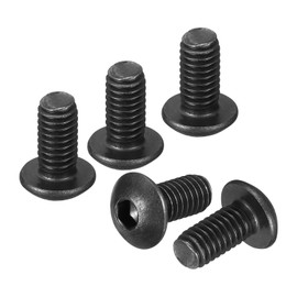 DTGN M4-0.7x8mm Button Head Socket Cap Screws - 100Pack - Good for Road Bicycle, Mountain Bike, Auto, Motorcycle - Carbon Steel Black Oxide - Hex Drive Fasteners