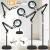 KMDES 12X&30X Floor Magnifying Glass with Light and Stand, 2