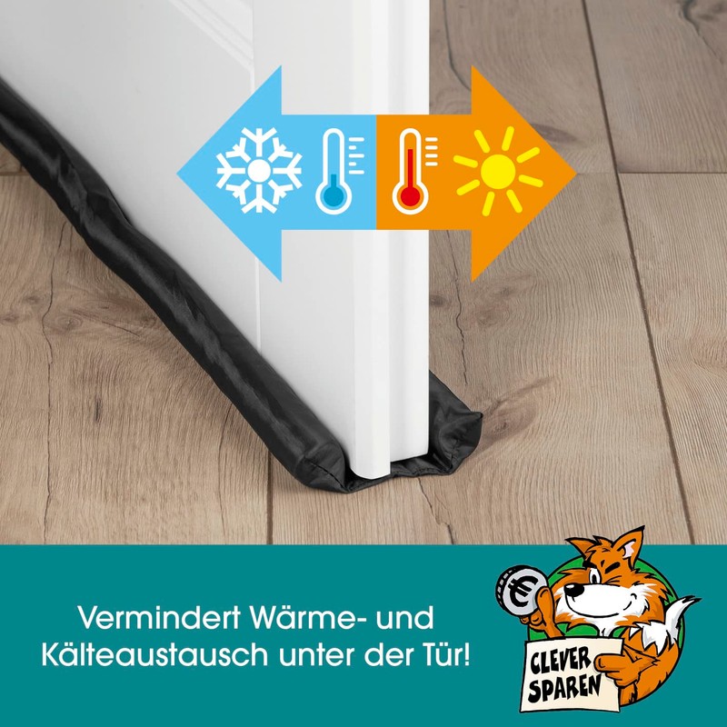 EASYmaxx Draught Excluder Double-Sided 12 x 90 cm | Door