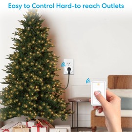 LoraTap Remote Control Outlet: Wireless Wall Switch — 656ft Range — on Off Outlet Switch for Lights & Small Appliances — Pre-Programmed & No Wiring