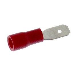 Lumonic 25 x Flat Connector 0.5 - 1.5 mm² in Red I Flat Connector for Blade Receptacles 0.8 mm x 4.8 mm I Cable Lugs Flat Connector Partially Insulated