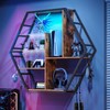 Saudism Floating Shelves with Lights, Led Shelves for Wall, Gaming