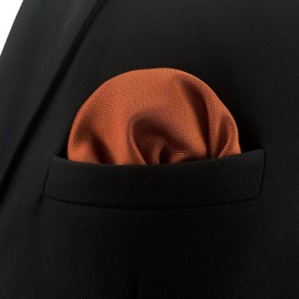 Shlax&Wing Solid Color Orange Mens Pocket Square Business Dress