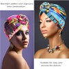SATINIOR 3 x African turban for women, knot pre-tied, bonnet,