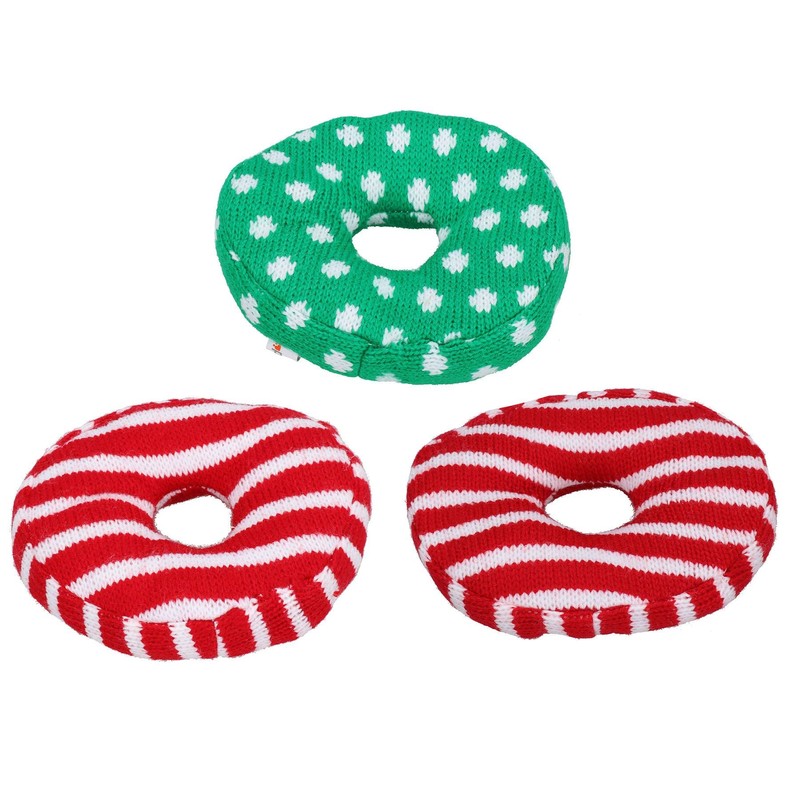 AB TOOLS Dog Set of 3 Doggy Doughnuts Soft Knitted