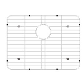 KABCO 20.6" x 15.5" Polished Chrome Stainless Steel Bottom Sink Grid with Protective Feet, Corner Radius, Rust or Corrosion Resistent Sink Protector for Indoor or Outdoor Kitchen Sinks