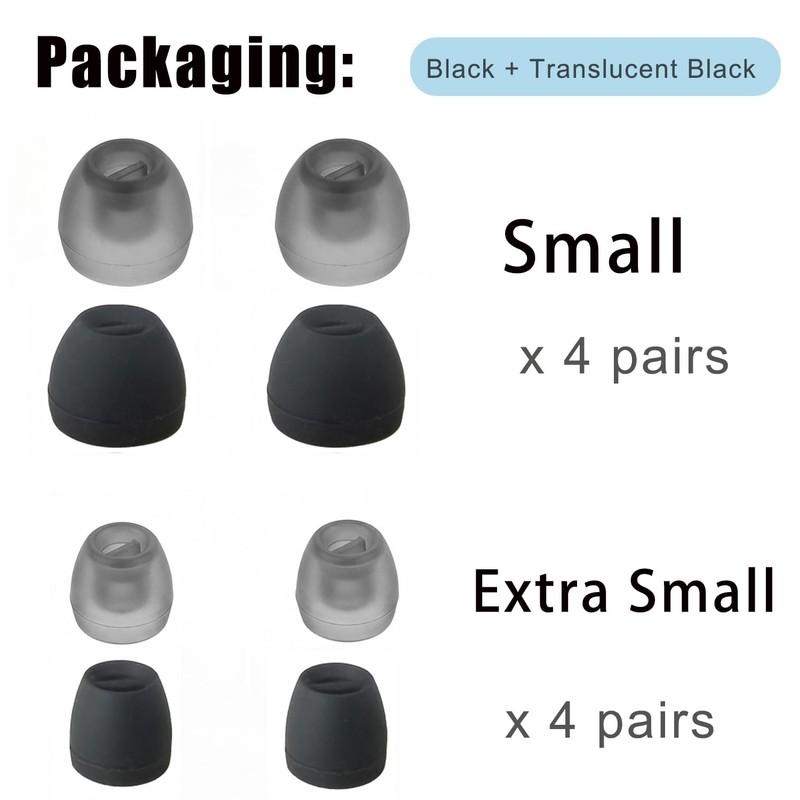 Mijusun Extra Small (XS) Earbuds Tips for Small Ear Canals,