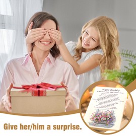 WDphouly Heartfelt Birthday Card for Mom, Mother Birthday Card, Romantic Bday Gifts from Daughter Son, Thank You for Being My Mom, Today and Every Day