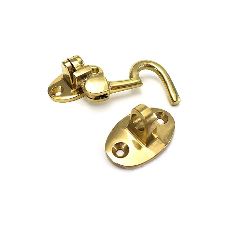 Small Brass Cabin Hook 3-Inch/ 75mm Brass Cabin Hook &